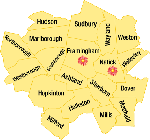 Service Area Map Millis & Milford